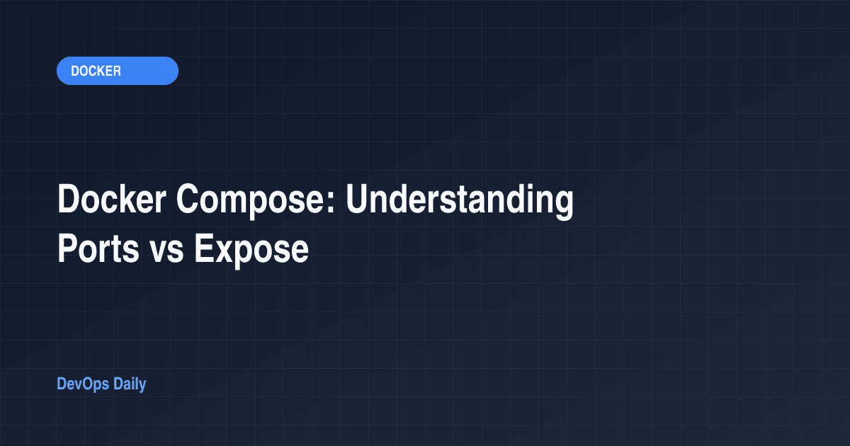 Docker Compose: Understanding Ports vs Expose